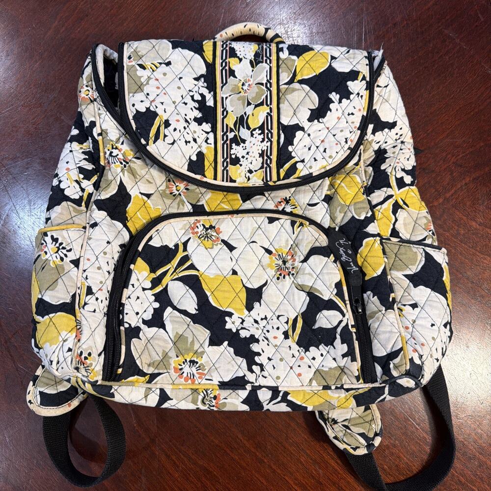 Vera Bradley Backpack Dogwood Flowers Yellow and White 12x15 - See Description - Picture 2 of 16